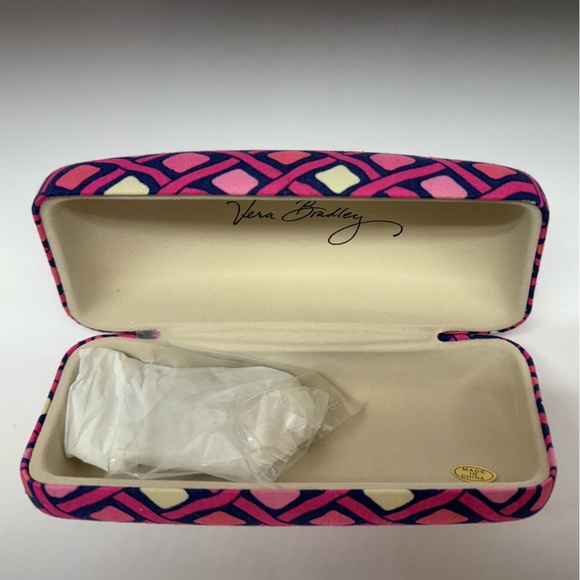 Vera Bradley Pink Print Eyeglasses Case with spare lenses - Picture 5 of 6